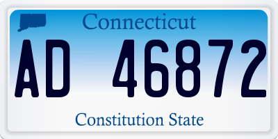 CT license plate AD46872