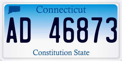 CT license plate AD46873