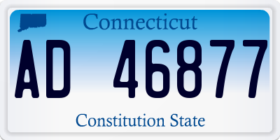 CT license plate AD46877