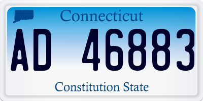 CT license plate AD46883