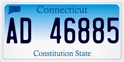 CT license plate AD46885