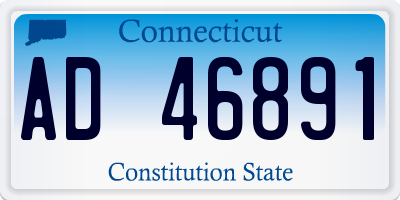 CT license plate AD46891