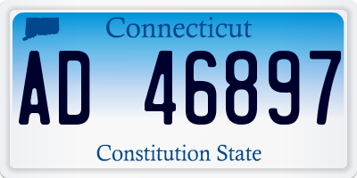 CT license plate AD46897