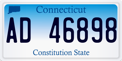 CT license plate AD46898