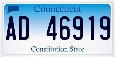 CT license plate AD46919