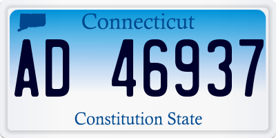 CT license plate AD46937