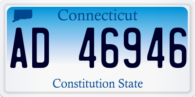 CT license plate AD46946