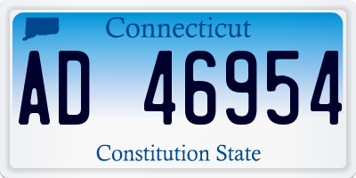 CT license plate AD46954