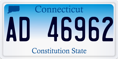 CT license plate AD46962
