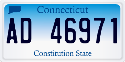 CT license plate AD46971