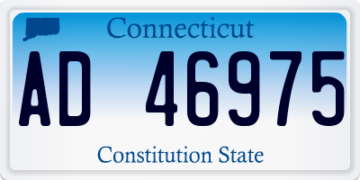 CT license plate AD46975