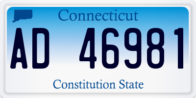 CT license plate AD46981