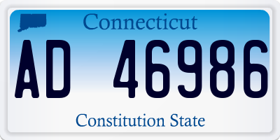 CT license plate AD46986