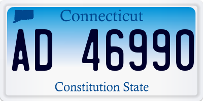 CT license plate AD46990