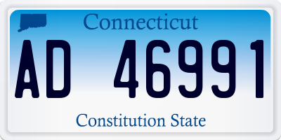 CT license plate AD46991