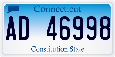 CT license plate AD46998