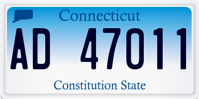 CT license plate AD47011