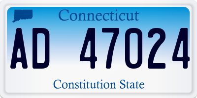 CT license plate AD47024