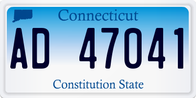 CT license plate AD47041