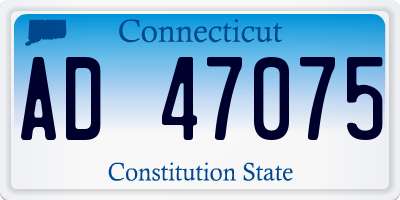 CT license plate AD47075