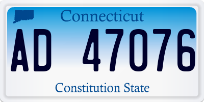 CT license plate AD47076