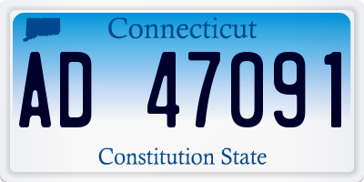 CT license plate AD47091
