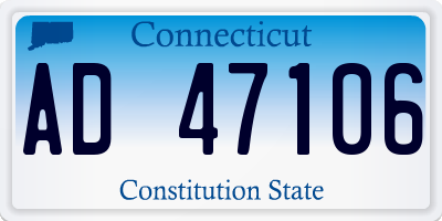 CT license plate AD47106
