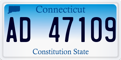 CT license plate AD47109