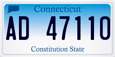 CT license plate AD47110