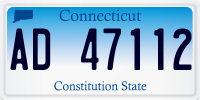 CT license plate AD47112