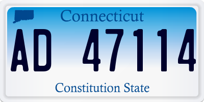 CT license plate AD47114