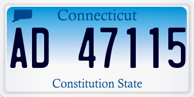 CT license plate AD47115