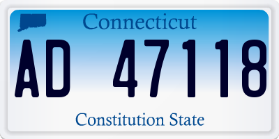 CT license plate AD47118