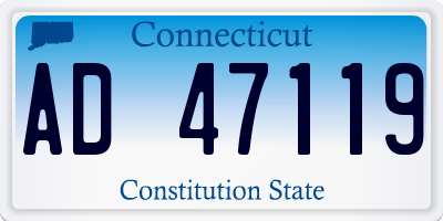 CT license plate AD47119