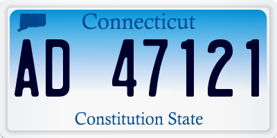 CT license plate AD47121