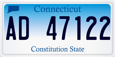 CT license plate AD47122