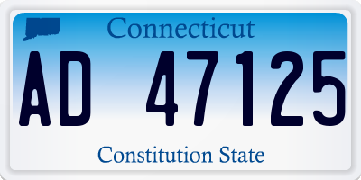 CT license plate AD47125