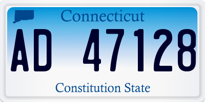 CT license plate AD47128
