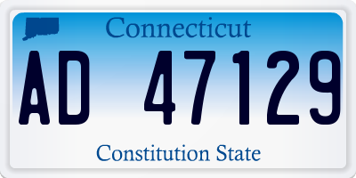 CT license plate AD47129