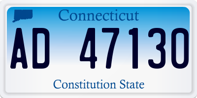 CT license plate AD47130