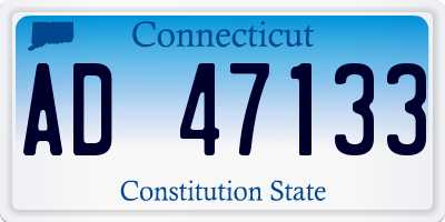 CT license plate AD47133