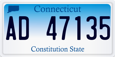 CT license plate AD47135