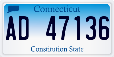 CT license plate AD47136
