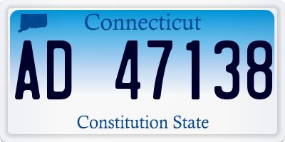 CT license plate AD47138