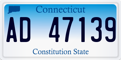 CT license plate AD47139