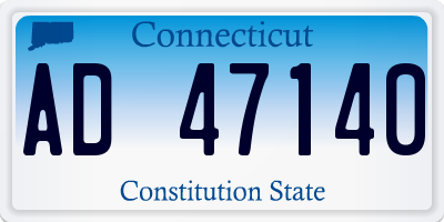 CT license plate AD47140