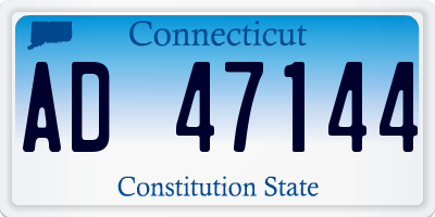 CT license plate AD47144