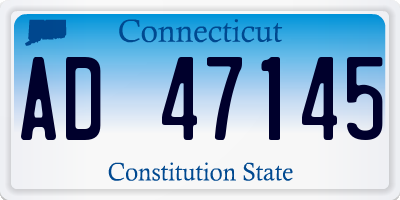 CT license plate AD47145