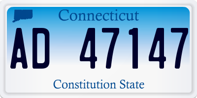 CT license plate AD47147