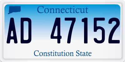 CT license plate AD47152